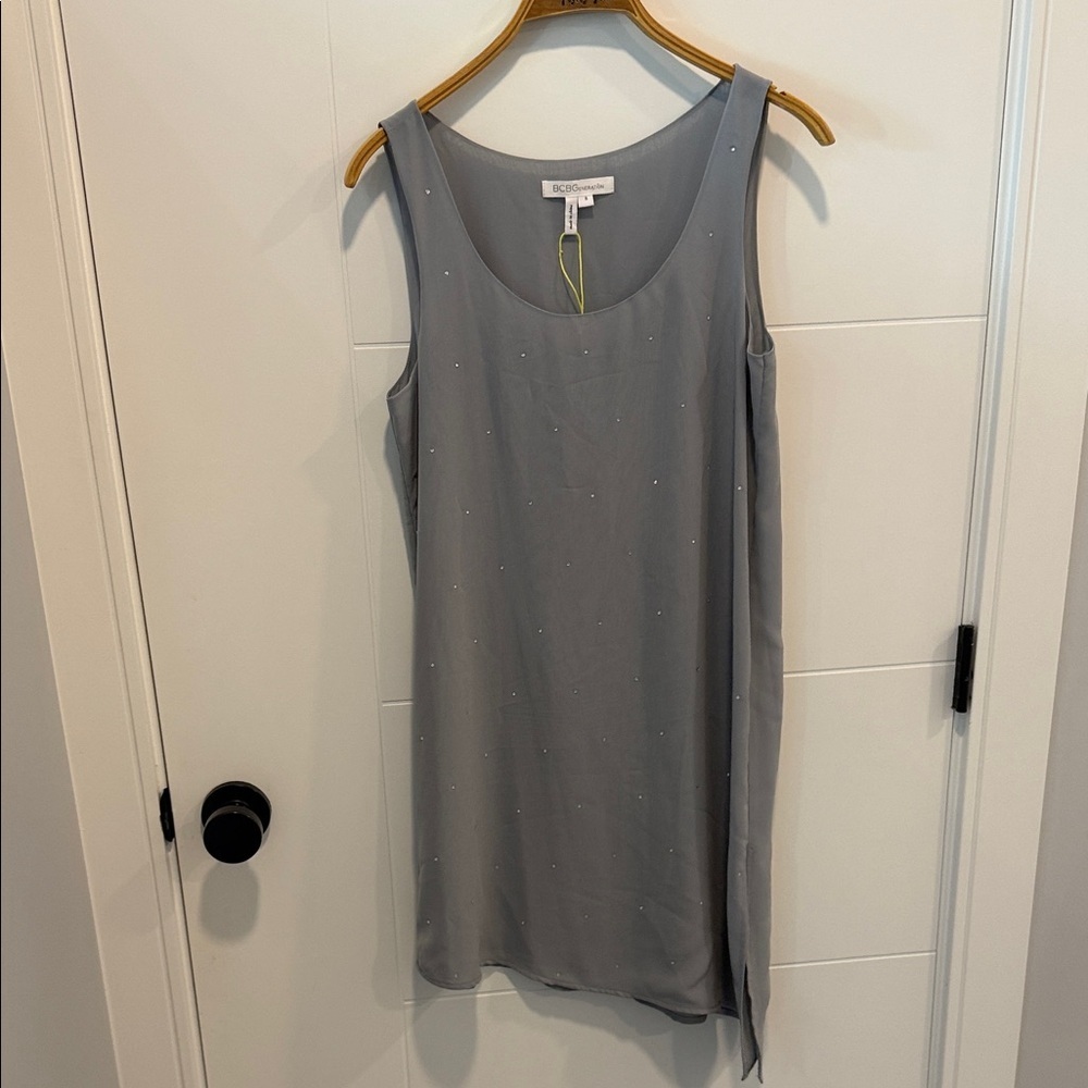 BCBGeneration Gray Embellished Tunic size small